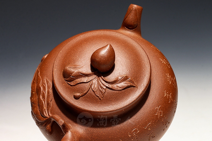 宜兴名家李霞紫砂壶作品《灵桃壶》原矿全手工优惠全场包邮真品保证