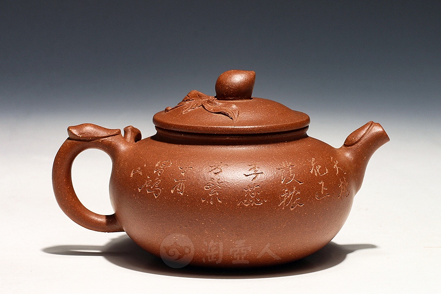 宜兴名家李霞紫砂壶作品《灵桃壶》原矿全手工优惠全场包邮真品保证