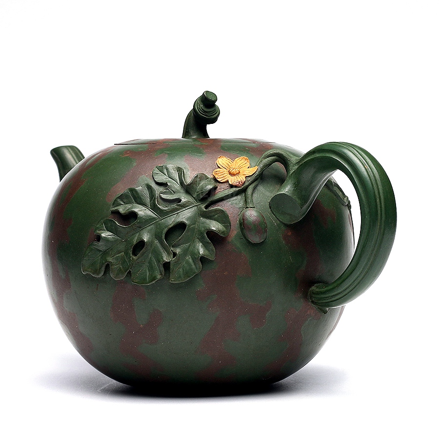 宜兴名家高建芳紫砂壶作品《西瓜壶》原矿全手工优惠全场包邮真品保证