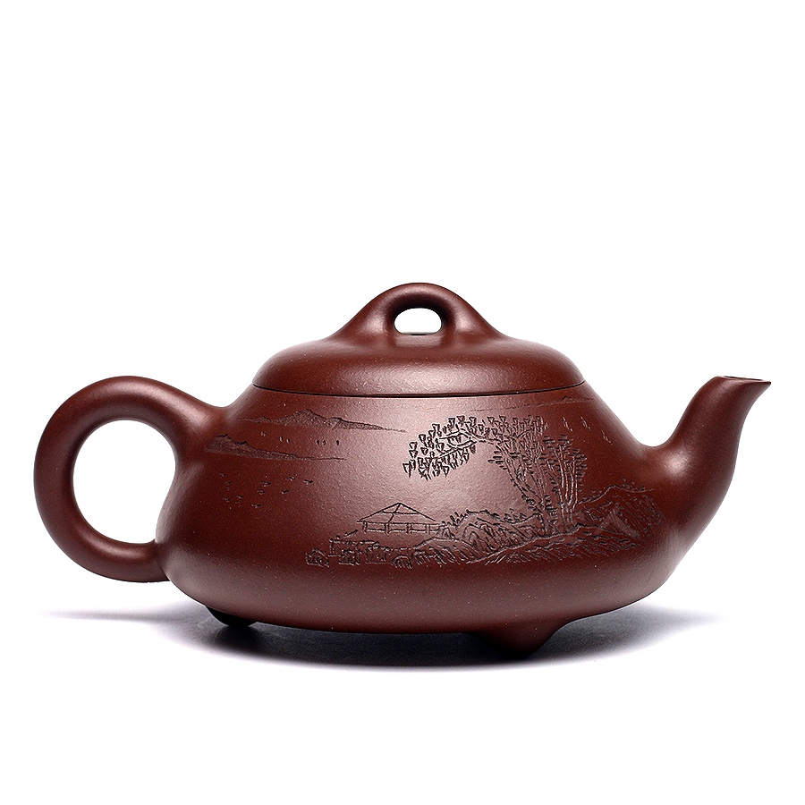 宜兴名家李碧芳紫砂壶作品《石瓢壶》原矿全手工优惠全场包邮真品保证