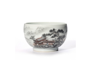 墨彩山水杯