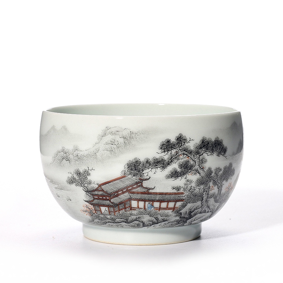 墨彩山水杯