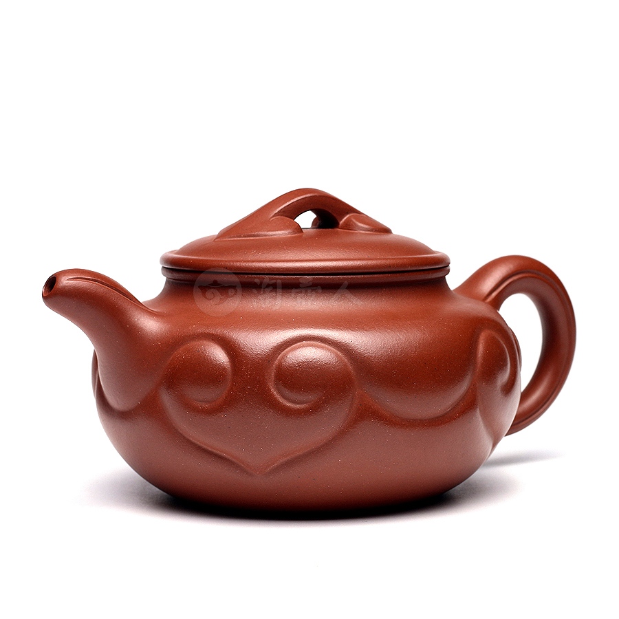 宜兴名家高建芳紫砂壶作品《全手仿鼓如意壶》原矿全手工优惠全场包邮