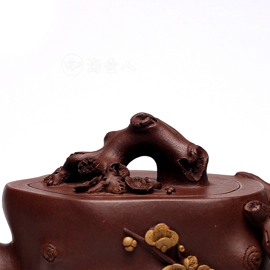 宜兴名家吴扣华紫砂壶作品《梅桩壶》原矿全手工优惠全场包邮真品保证