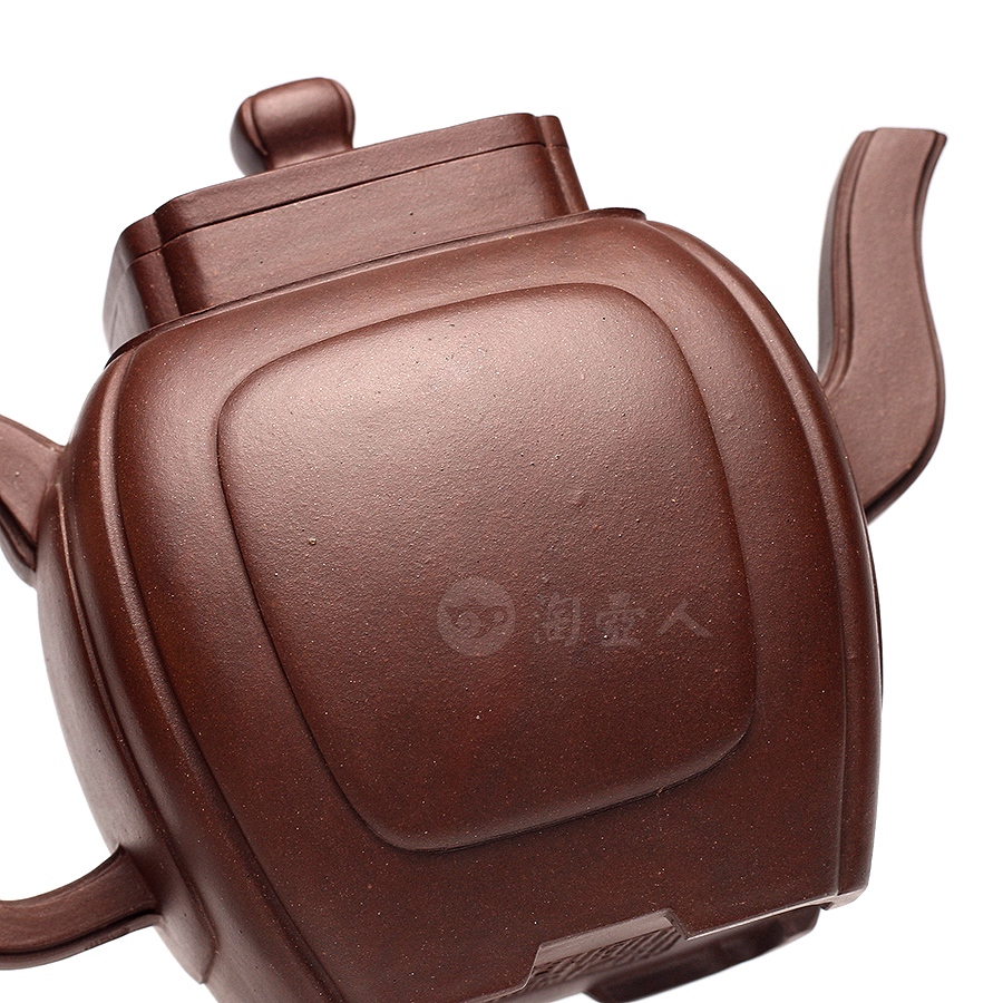 宜兴名家周尊严紫砂壶作品《魁方壶》原矿全手工优惠全场包邮真品保证