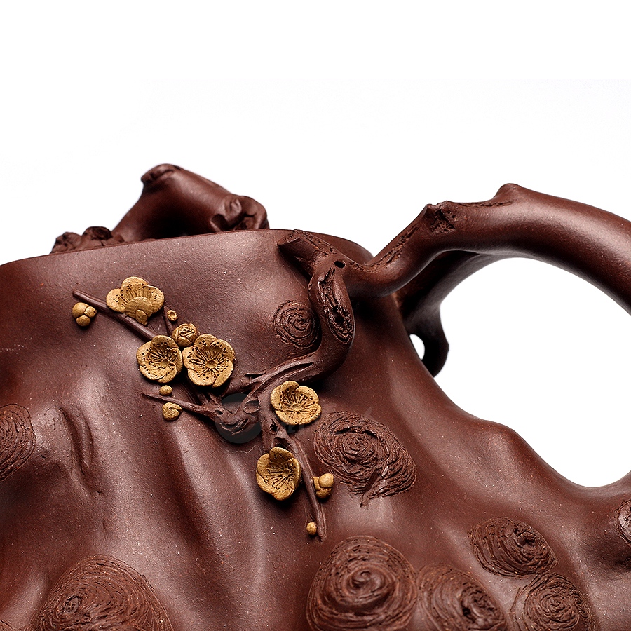 宜兴紫砂壶名家吴扣华作品《全手梅桩》