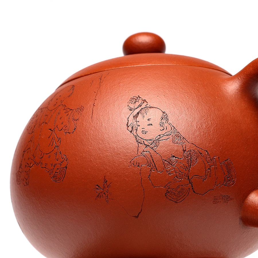 小西施茗壶(寒越刻)