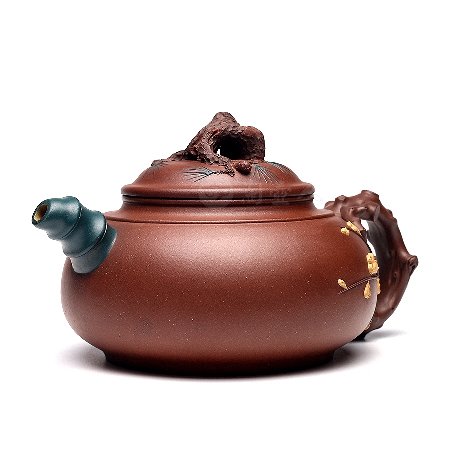 宜兴名家张静紫砂壶作品《大三友壶》原矿全手工优惠全场包邮真品保证