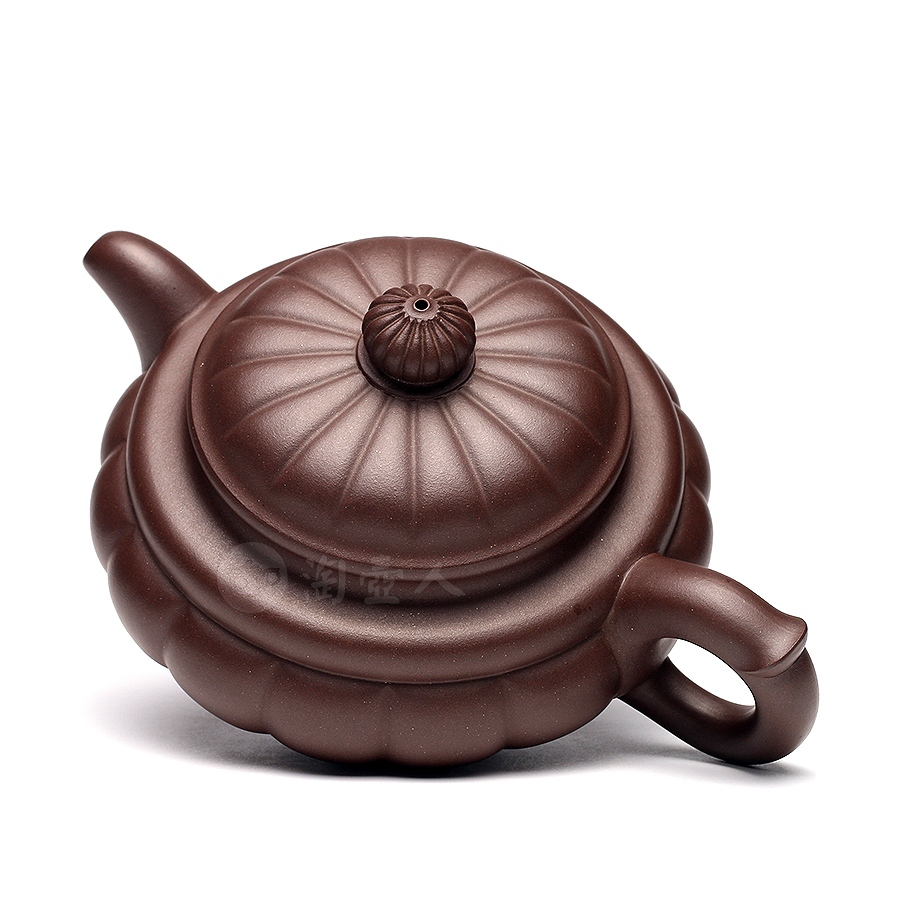 宜兴名家李园林紫砂壶作品《菊花壶》原矿全手工优惠全场包邮真品保证