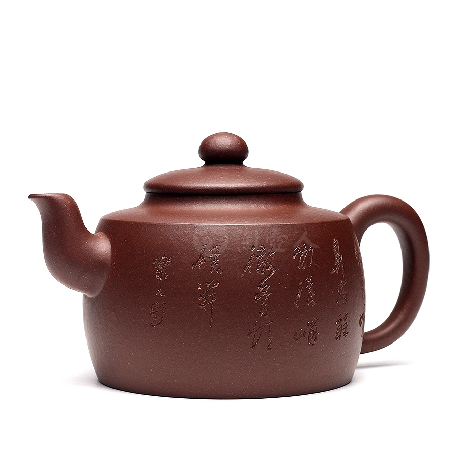 全手柱鼎茗壶(鲍志强书画)