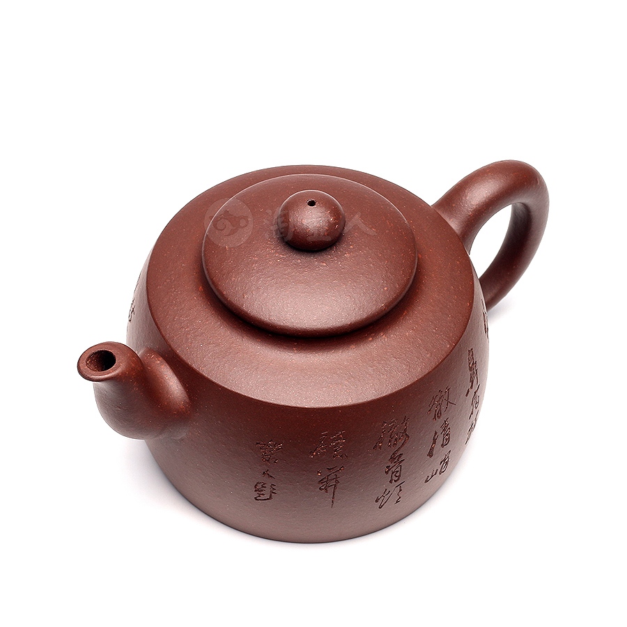 全手柱鼎茗壶(鲍志强书画)