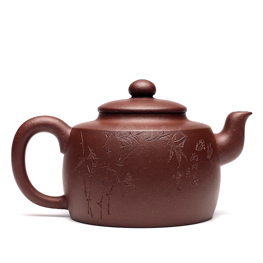 全手柱鼎茗壶(鲍志强书画)