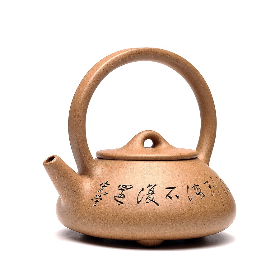 宜兴名家张红华紫砂壶作品《提梁石瓢壶》原矿全手工优惠全场包邮真品