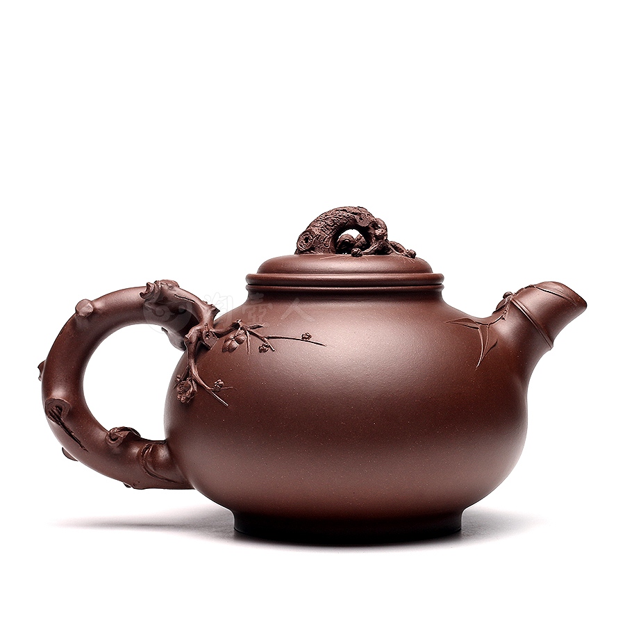 宜兴名家潘小忠紫砂壶作品《三友壶》原矿全手工优惠全场包邮真品保证