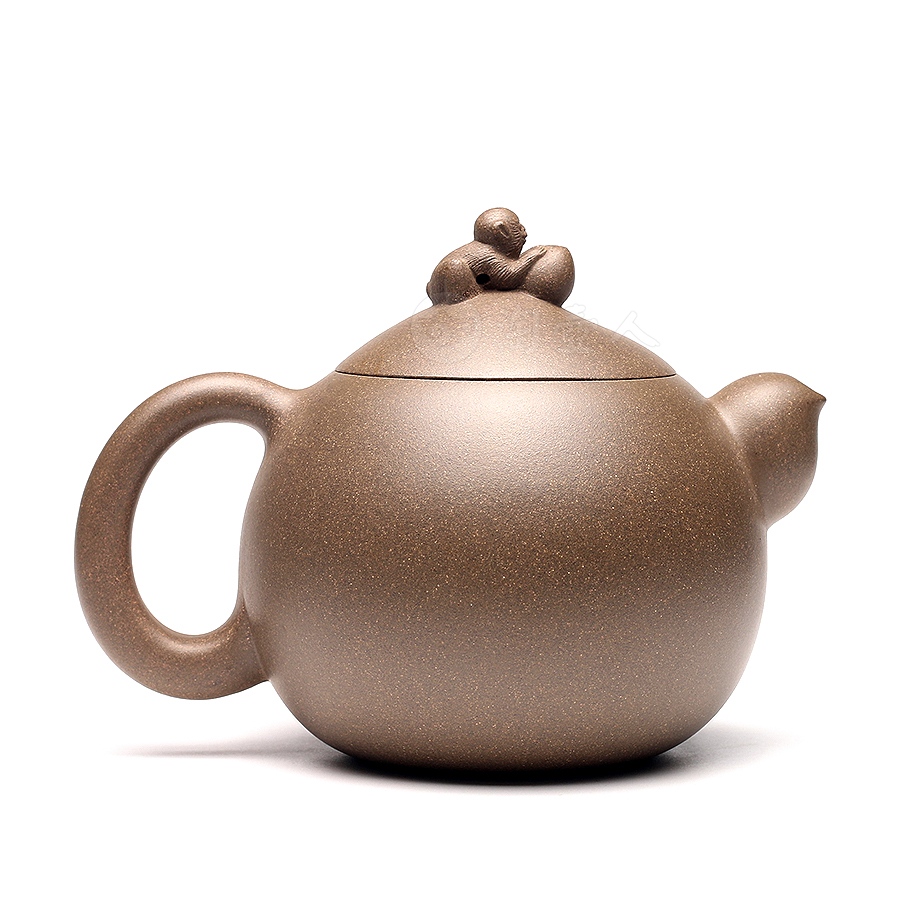 宜兴紫砂壶名家周志君《茶寿(鲍志强装饰)》紫砂壶原矿全手工优惠