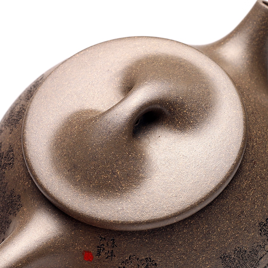 宜兴名家许伟军紫砂壶作品《石瓢壶》原矿全手工优惠全场包邮真品保证