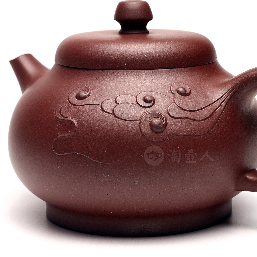 吴永明全手工制铭刻祥云壶