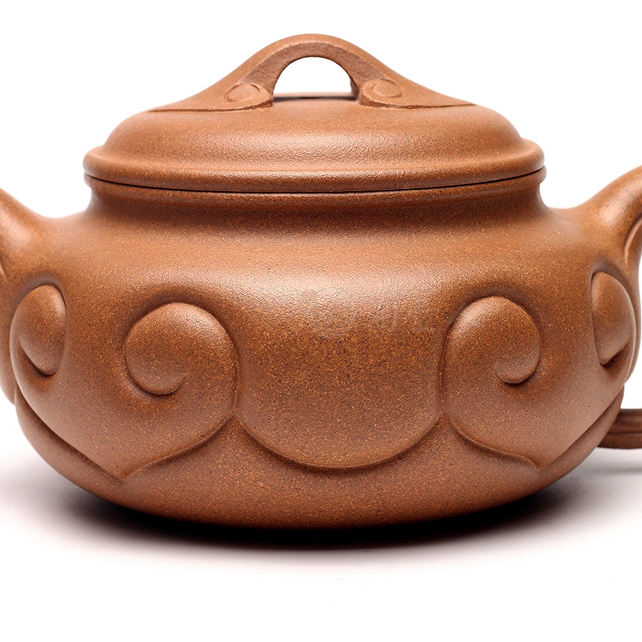 宜兴紫砂壶名家蒋泽军《仿古如意》紫砂壶原矿全手工优惠全场包邮真品