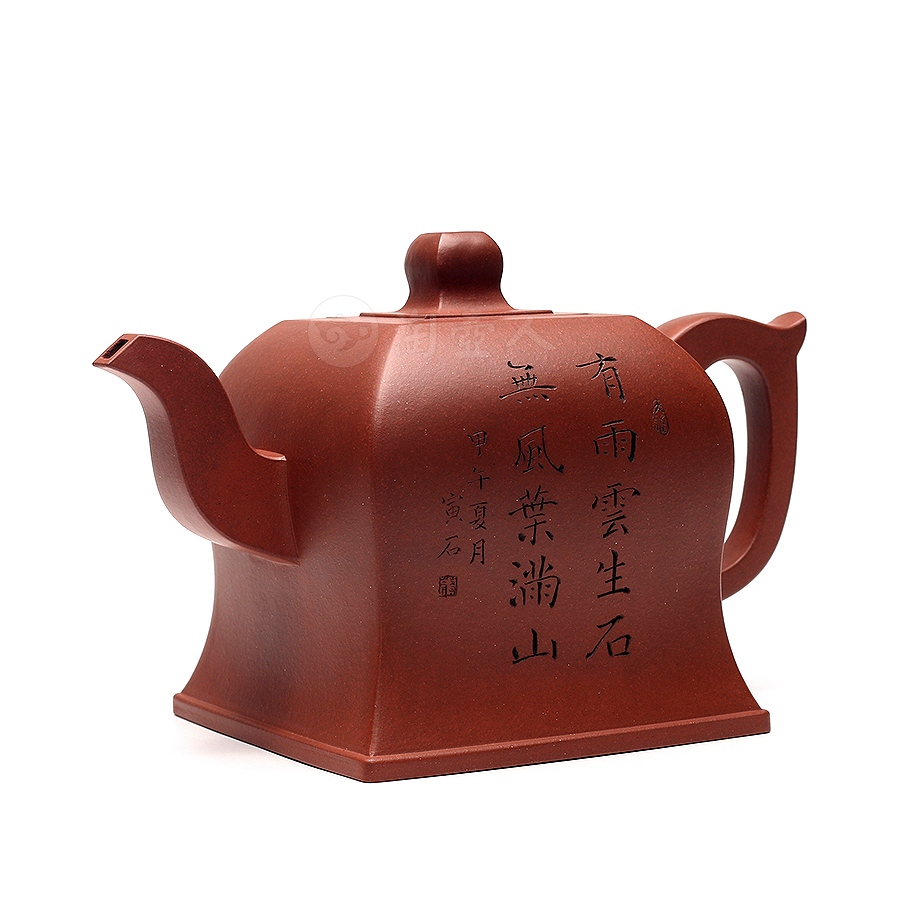 正宗原矿宜兴紫砂壶-新方-潘涛全手工制作-原矿紫泥紫砂泥料