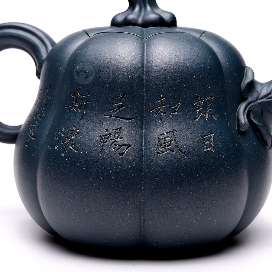 宜兴名家陈玉良紫砂壶作品《绿南瓜壶》原矿全手工优惠全场包邮