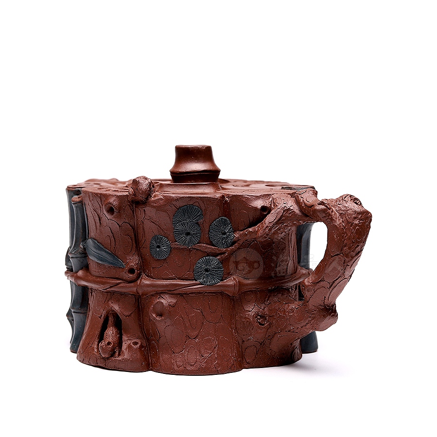 宜兴名家范洪泉紫砂壶作品《束柴三友五头套组》原矿全手工优惠全场