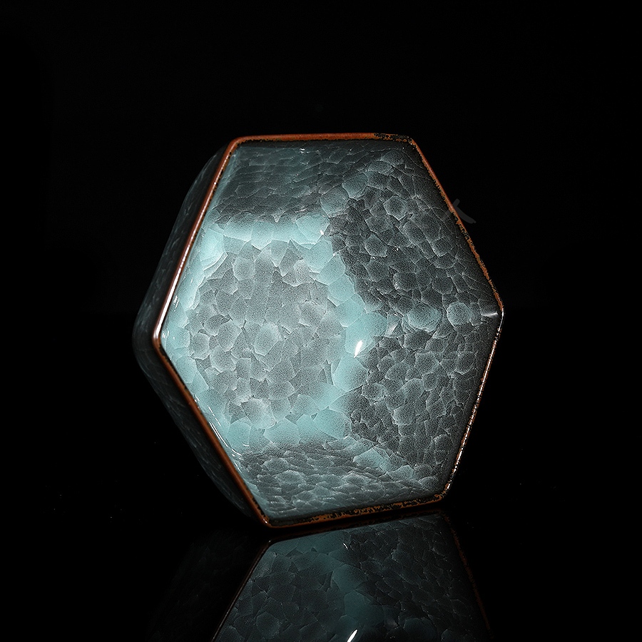 冰裂六方品茗杯