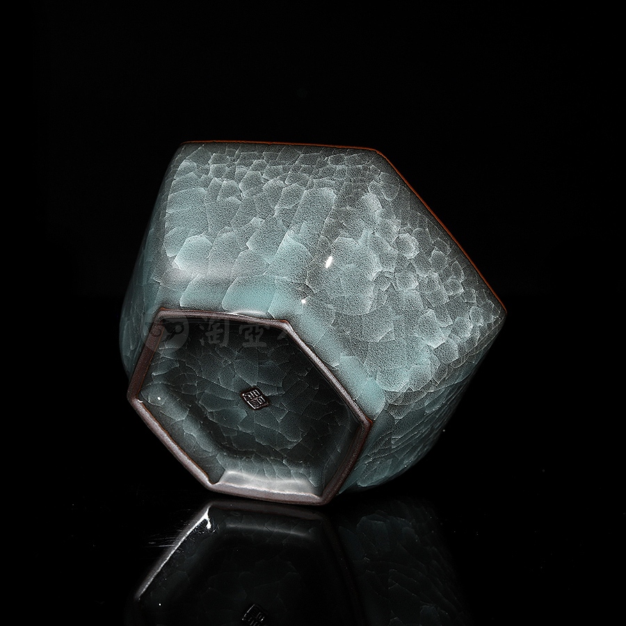 冰裂六方品茗杯