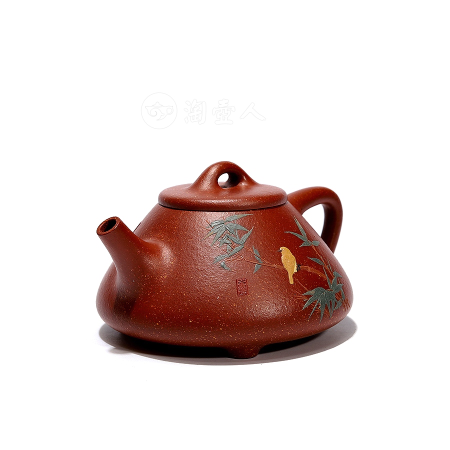 子冶石瓢(花鸟)