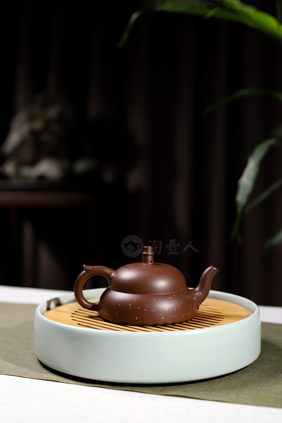 宜兴名家李寒勇紫砂壶作品《笠帽壶》原矿全手工优惠全场包邮真品