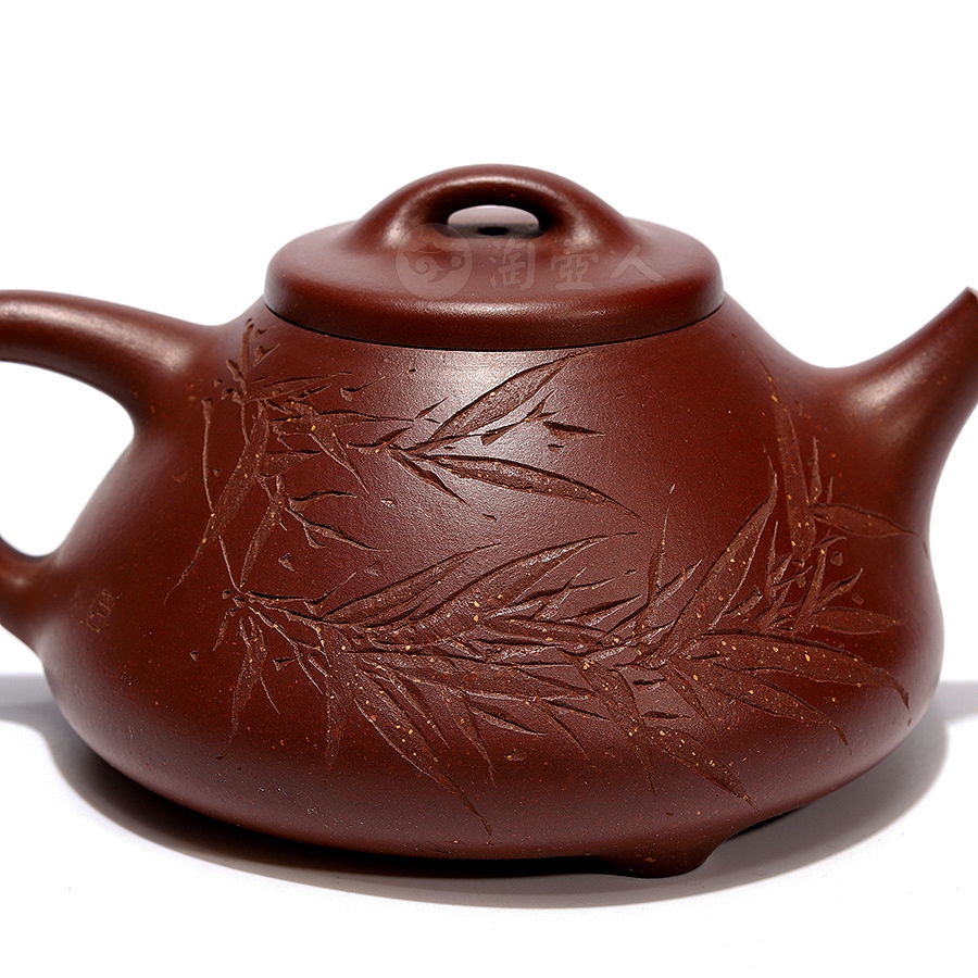 宜兴名家周夏紫砂壶作品《全手石瓢壶》原矿全手工优惠全场包邮真品