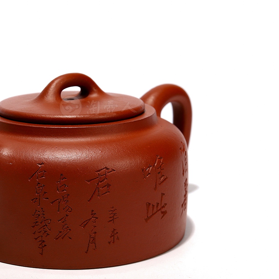 宜兴紫砂壶名家束凤英《平盖井栏壶》原矿全手工优惠全场包邮真品保证