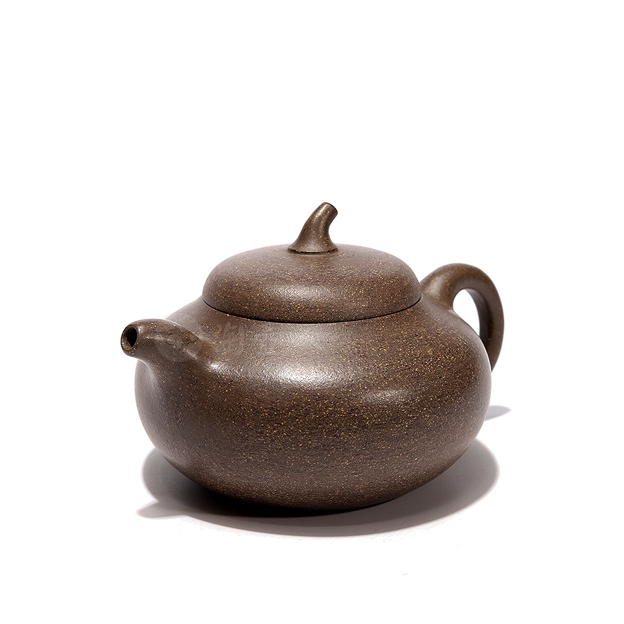 宜兴名家朱凌峰紫砂壶作品《全手茄瓜壶》原矿全手工优惠全场包邮真品