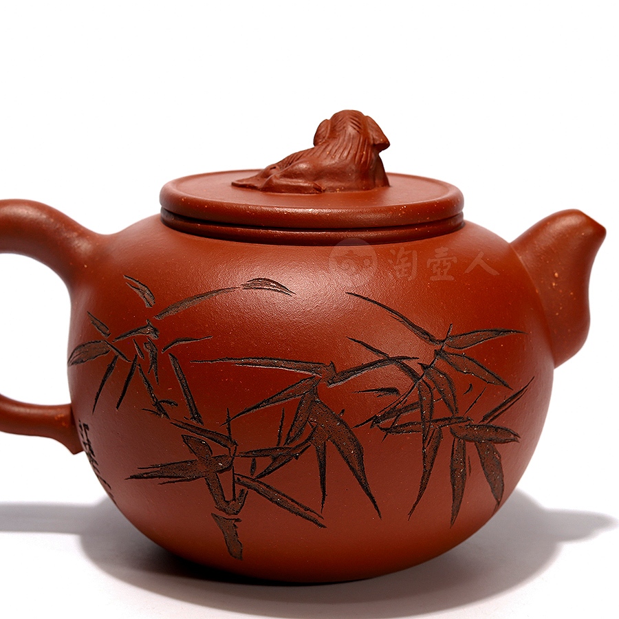 谢稚柳书画范永良制狮球壶(孤品)