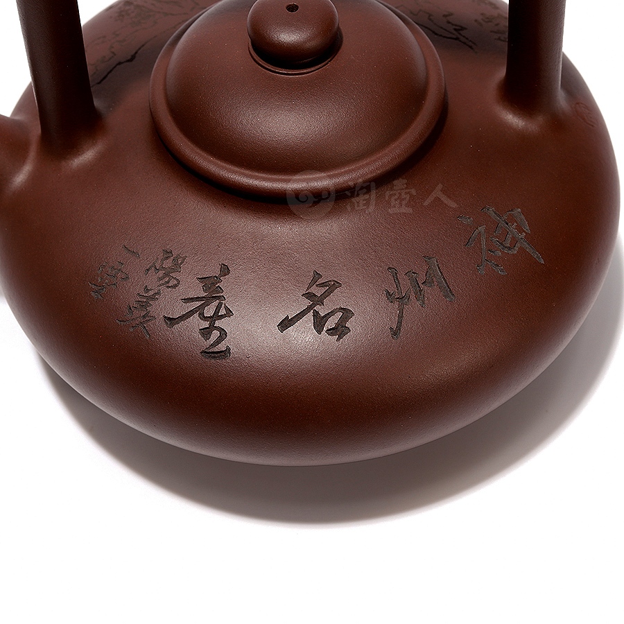 宜兴名家毛国强紫砂壶作品《神州提梁壶》原矿全手工优惠全场包邮真品