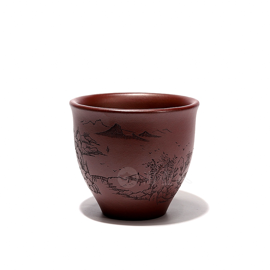 山水品茗杯
