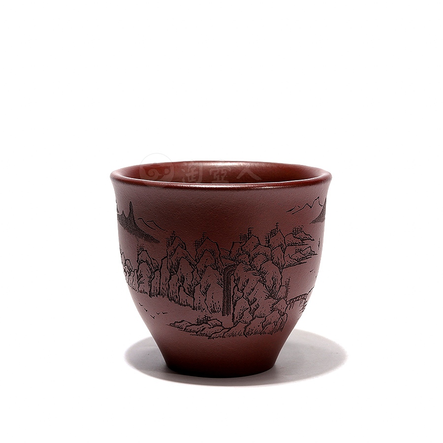 山水品茗杯