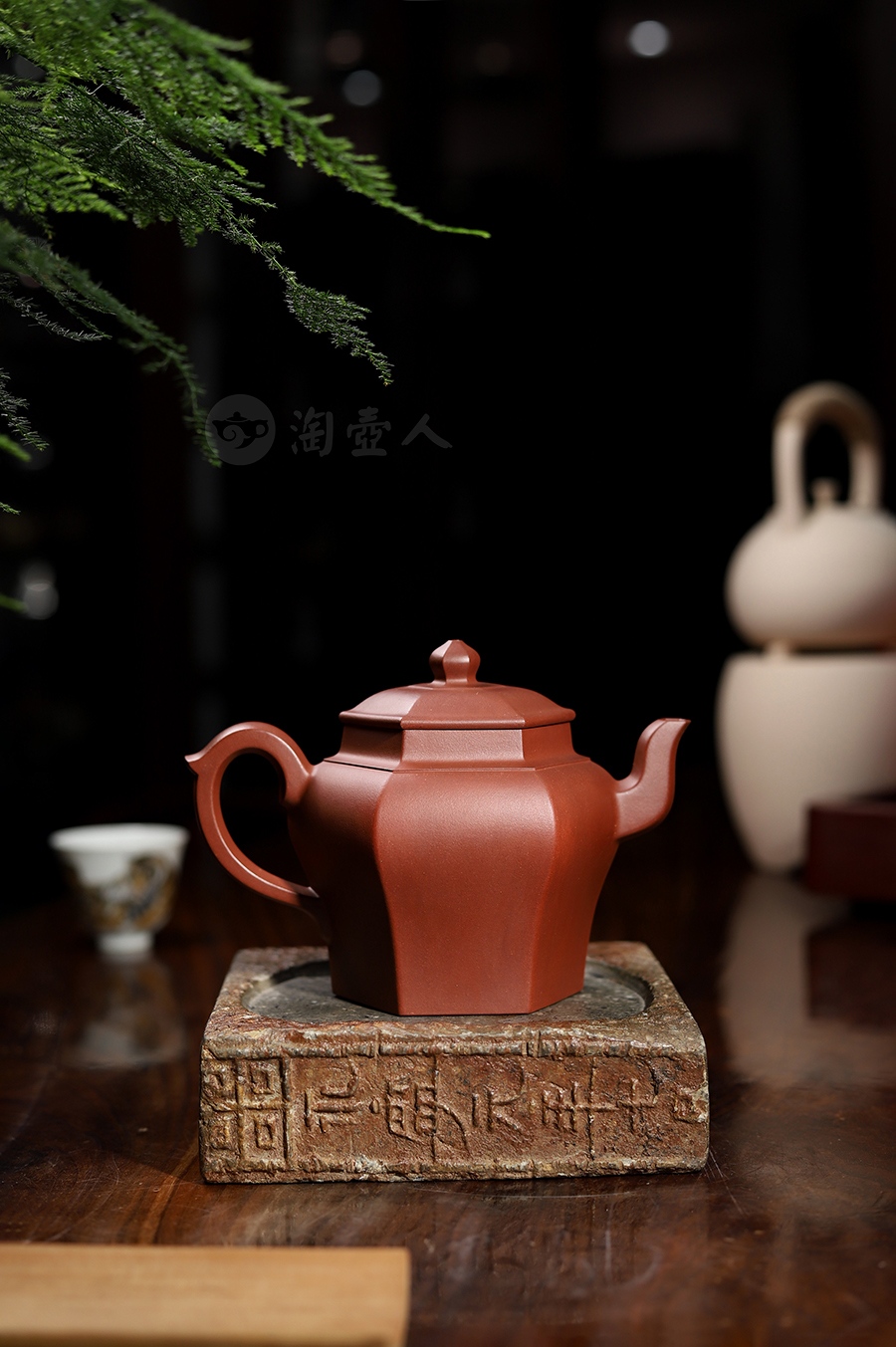 宜兴名家龚杰紫砂壶作品《六方宫灯壶》原矿特价全手工价格优惠全场