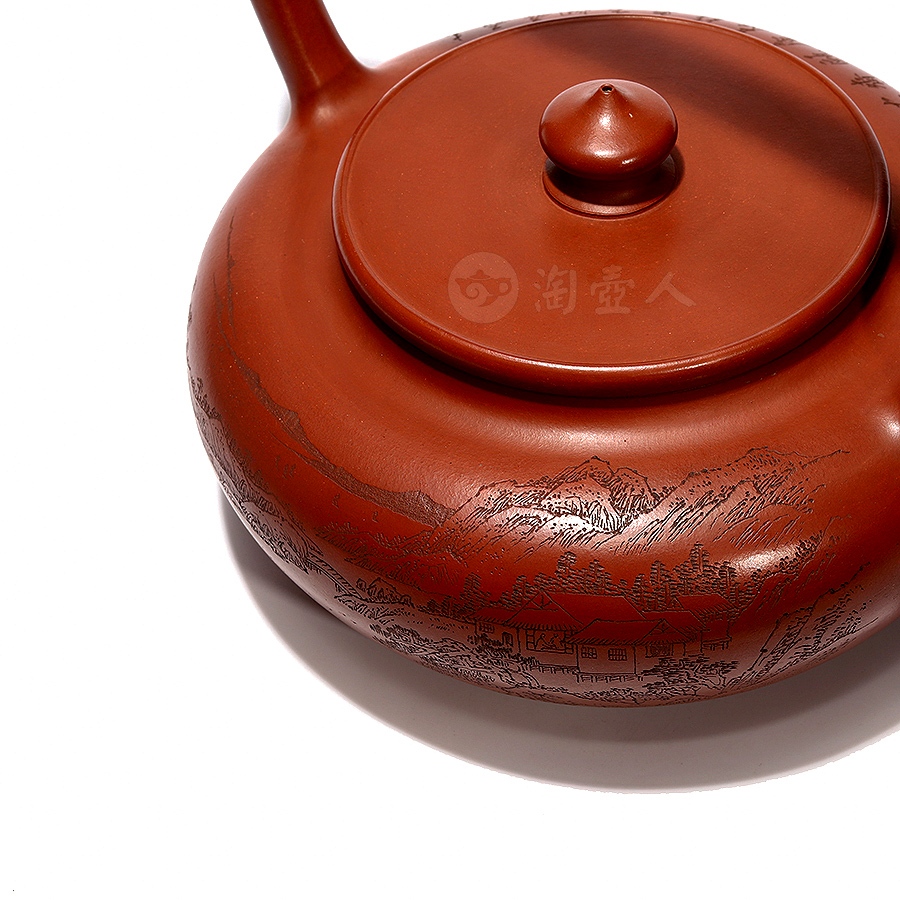 全手旭茂大提梁(谭泉海满刻·孤品)