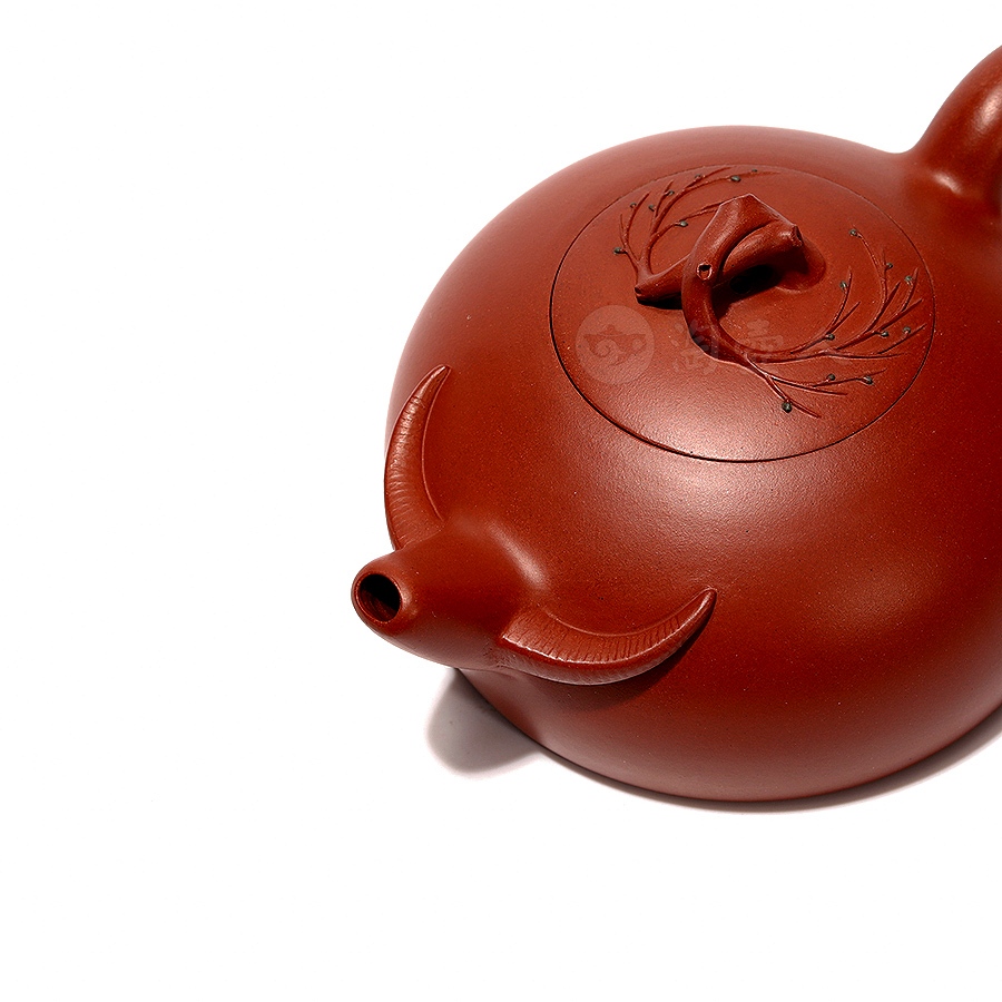 宜兴名家张丽萍紫砂壶作品《全手春牛壶》原矿全手工优惠全场包邮真品