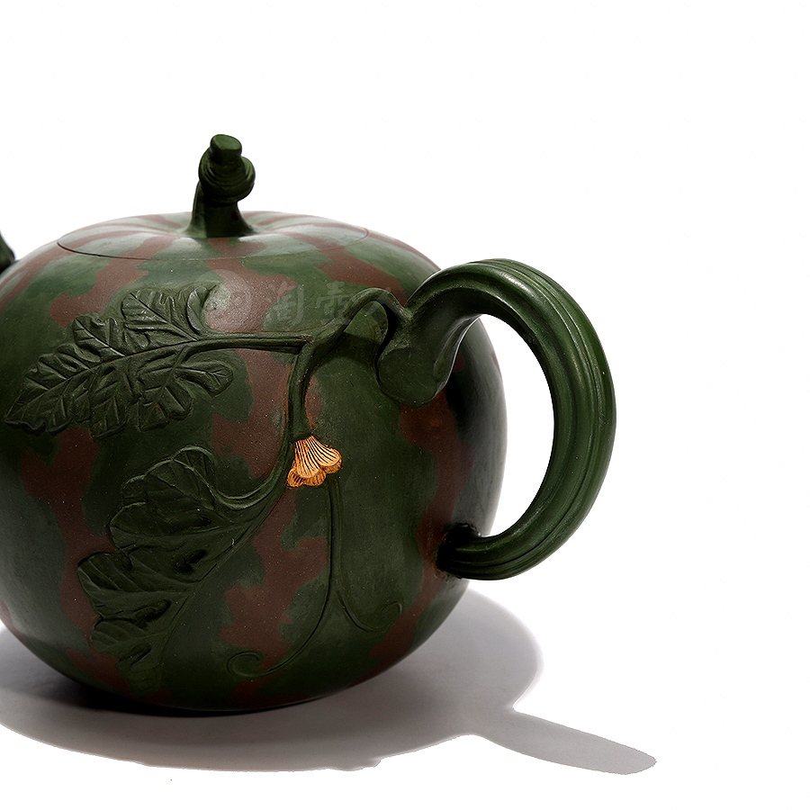 宜兴名家高建芳紫砂壶作品《六件西瓜茶具》原矿全手工优惠全场包邮