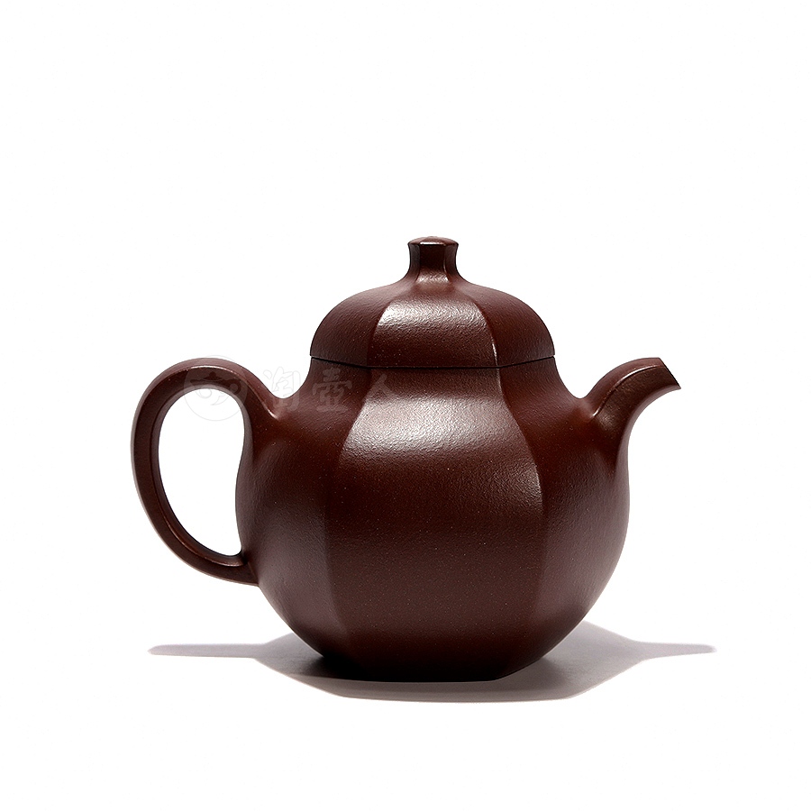 宜兴名家徐鸣浩紫砂壶作品《全手六方匏瓜壶》原矿全手工优惠全场包邮