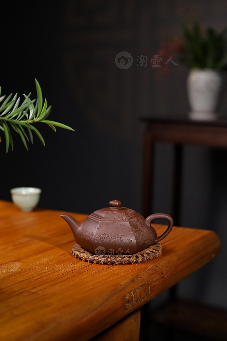 六方半月壶(蒋鑫潮书铭)