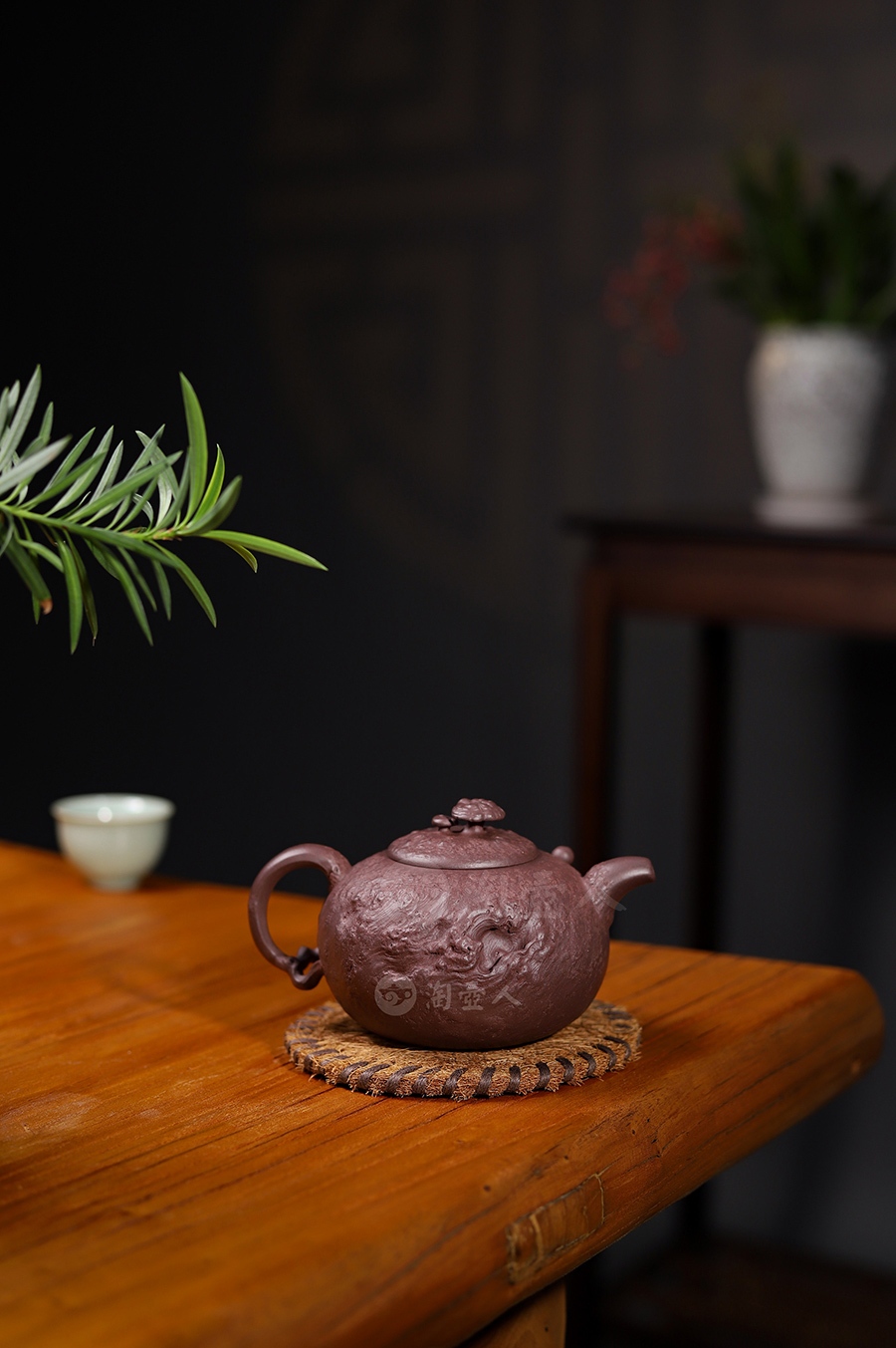 全手薄胎灵芝供春壶