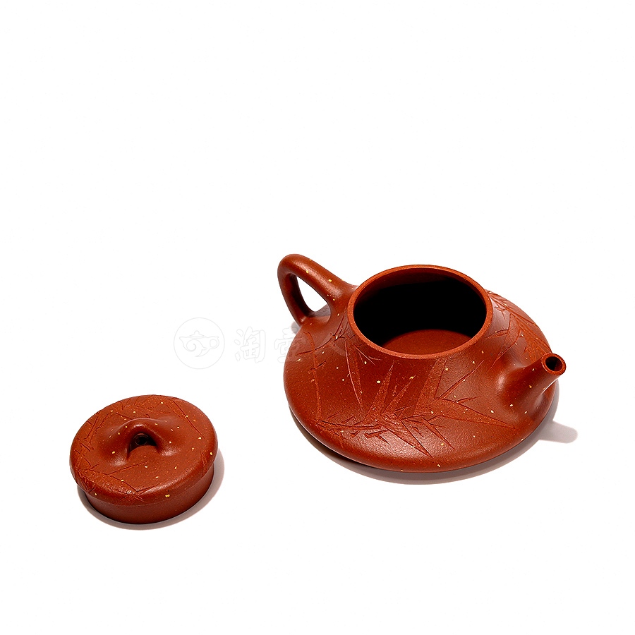 全手竹瓢(黄文艺书铭·薄胎点砂)