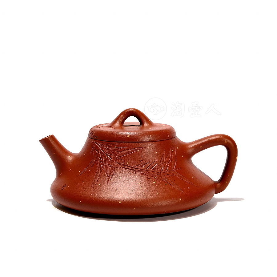 全手竹瓢(王跃伟书铭·薄胎点砂)