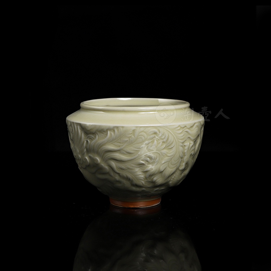 草木灰浮雕龙建水