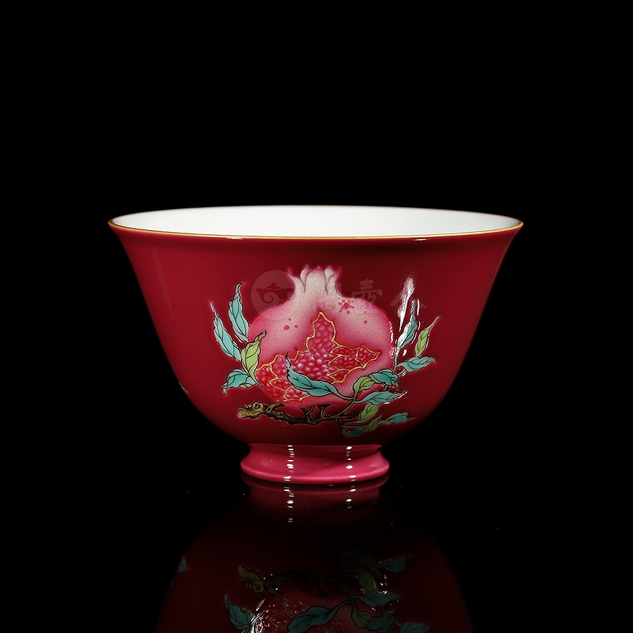胭脂红圣桃杯