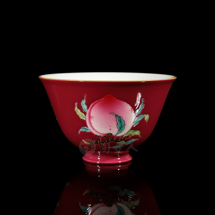 胭脂红圣桃杯