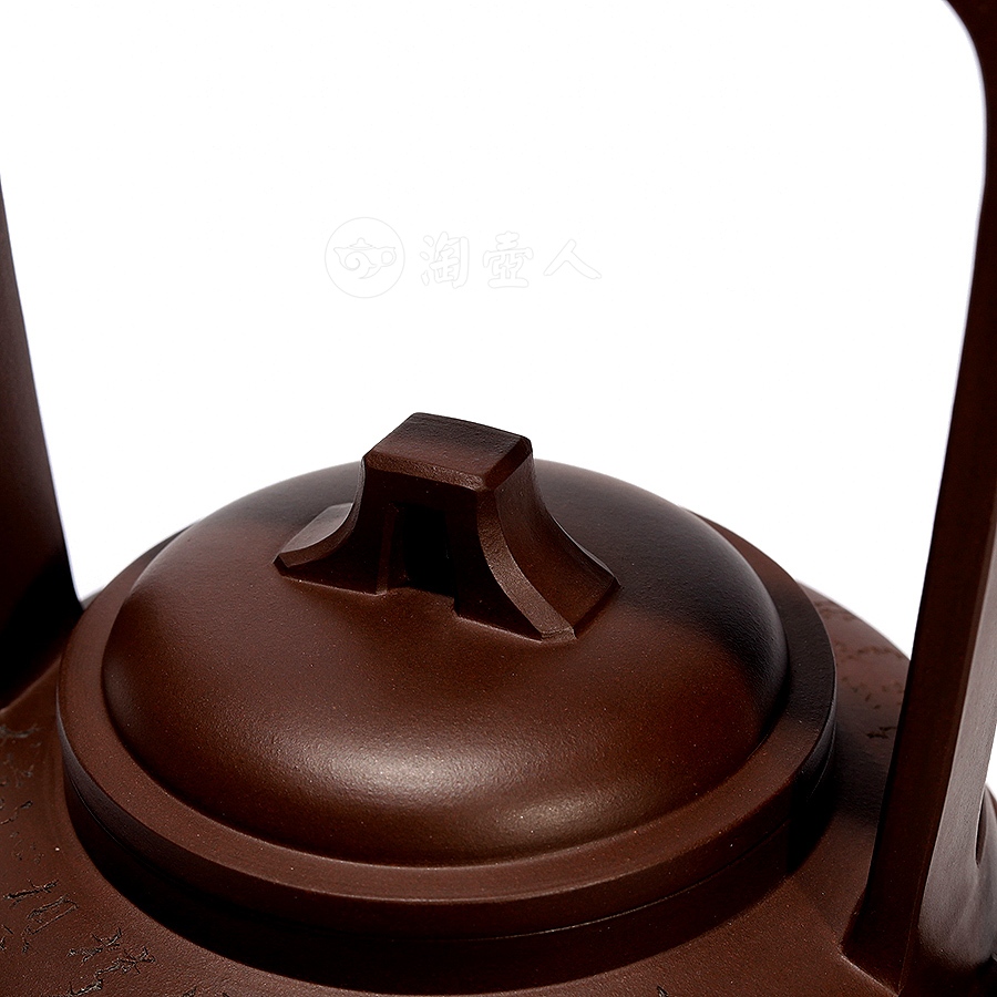 双线提梁壶(范曾书铭.孤品)