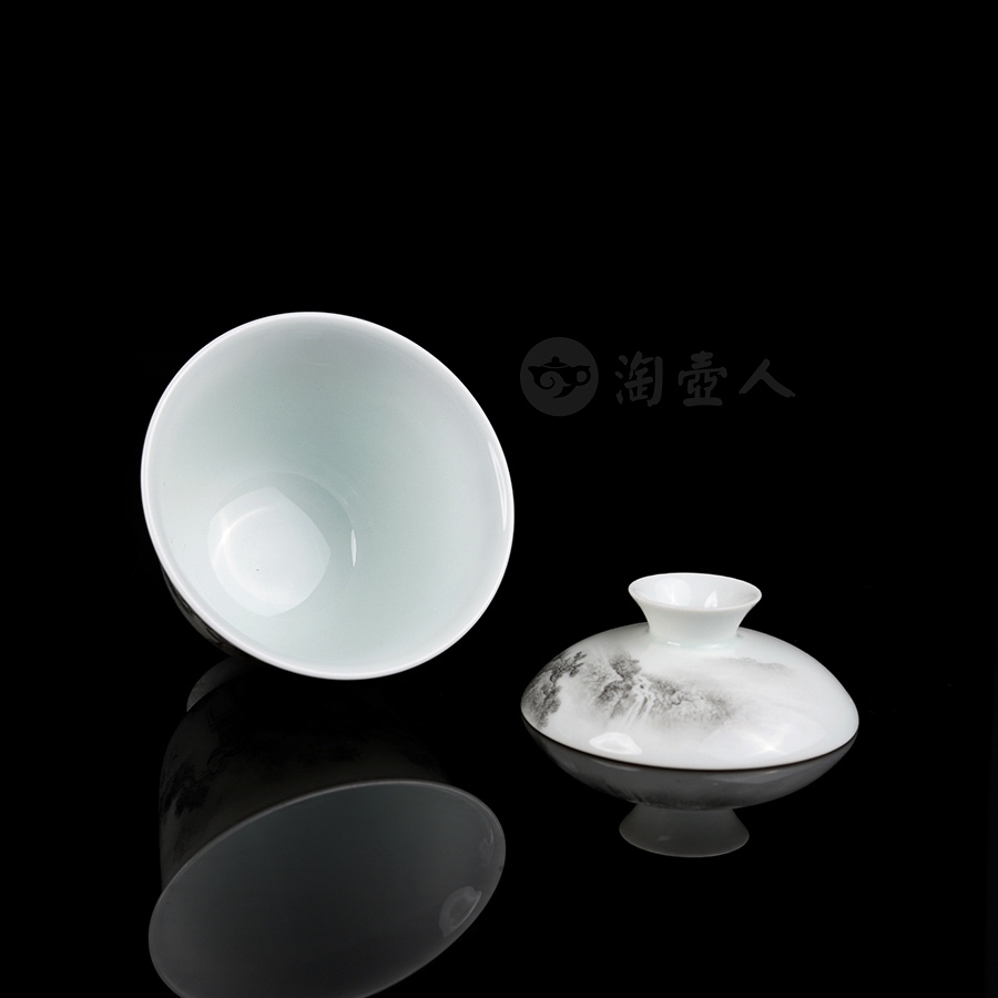 墨韵三才盖碗